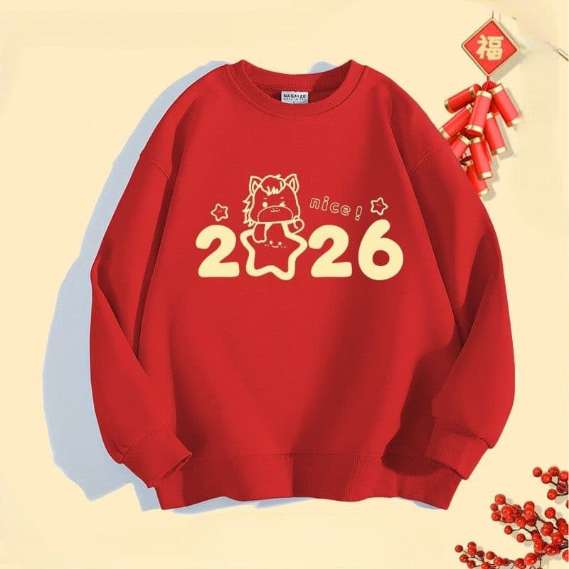 Áo Sweater Tết 2026 cho cả Nam và Nữ - Mẫu Tết 2026 chú ngựa - ngôi sao dễ thương